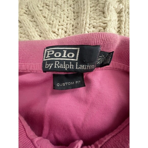 Polo by Ralph Lauren Men's Polo Shirt Short Sleeve Pink Custom Fit Size 2XL - Picture 3 of 10